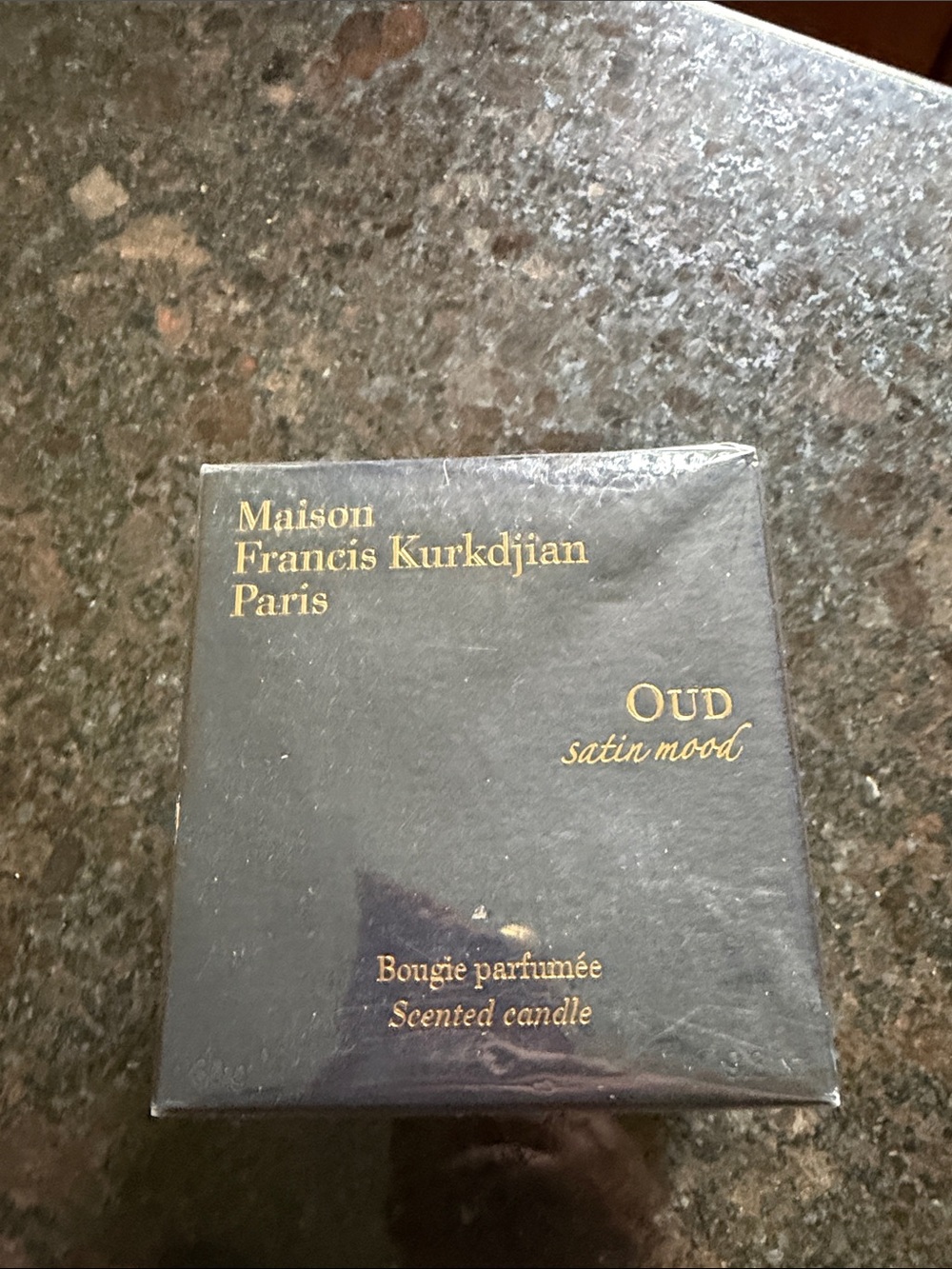 Maison Francis Kurkdjian Oud Satin Mood Candle - Black & Gold